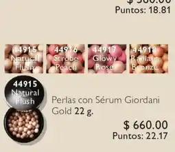 Oriflame Perlas con Sérum Giordani Gold oferta