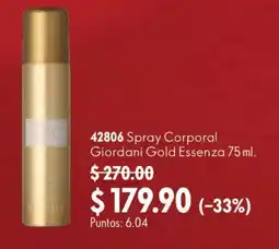Oriflame Giordani Spray Corporal Gold Essenza oferta