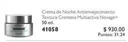 Oriflame Novage Crema de Noche Antienvejecimiento Textura Cremosa Multiactiva Novage+ oferta