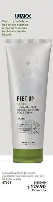 Oriflame Crema Reparadora de Talones Agrietados y Suavizante para Pies Feet Up Expert