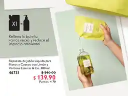 Oriflame Repuesto de Jabón Líquido para Manos y Cuerpo con Limón y Verbena Essense & Co. oferta