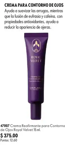 Oriflame Royal Velvet Crema Reafirmante para Contorno de Ojos oferta