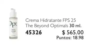 Opt Crema Hidratante FPS 25 The Beyond Optimals