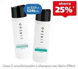 Farmacia San Pablo Linea D acondicionador o shampoo uso diario oferta