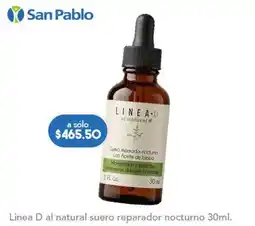 Farmacia San Pablo San Pablo Linea D al natural suero reparador nocturno oferta