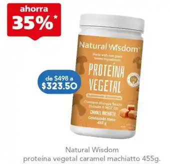 Natural Wisdom proteína vegetal caramel machiatto