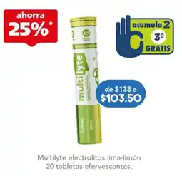 Farmacia San Pablo multilyte electrolitos lima-limón oferta