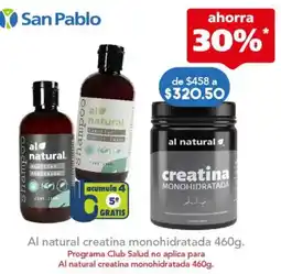Farmacia San Pablo Al natural creatina monohidratada oferta