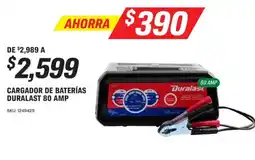 AutoZone Duralast cargador de baterías 80 amp oferta