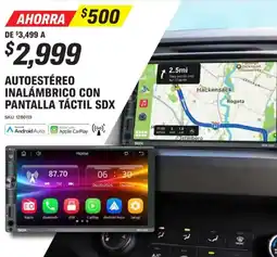 AutoZone autoestéreo inalámbrico con pantalla táctil sdx oferta