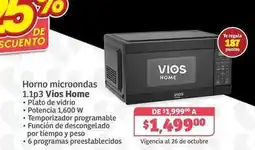 Soriana Híper Vios - horno microondas 1.1p3 oferta