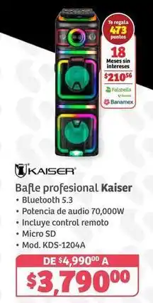 Soriana Híper Kaiser - bafle profesional kds-1204a oferta