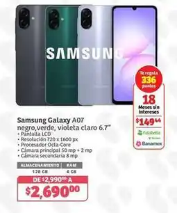 Soriana Híper Samsung - galaxy a07 oferta
