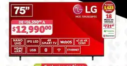 Soriana Híper Lg - 75 uhd 4k smart tv mod. 75nano85bpsb oferta