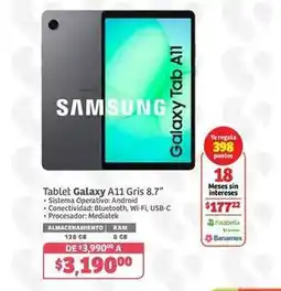 Soriana Híper Samsung - galaxy a11 gris 8.7 oferta