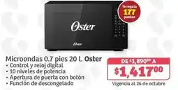Soriana Híper Oster - microondas 0.7 pies 20 l oferta