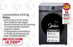 Soriana Híper Midea - lavasecadora 15/8 kg. mf200d150wb/t oferta