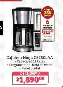 Soriana Híper Cafetera ninja ce250laa oferta