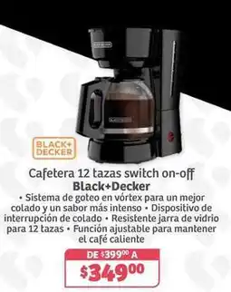 Soriana Híper Black - cafetera 12 tazas switch on-off oferta