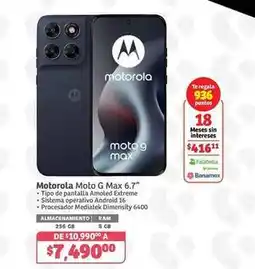 Soriana Híper Motorola - moto g max 6.7 oferta
