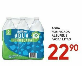 Alsuper Agua purificada alsuper 6 pack 1l oferta