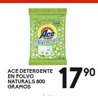 Alsuper Detergente en polvo ace naturals 800g oferta