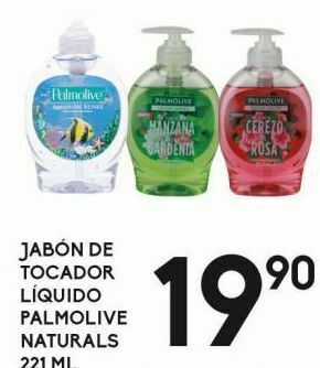 Alsuper Jabón de tocador liquido palmolive naturals 221ml oferta