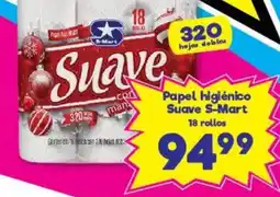 S-Mart Suave papel higiénico oferta