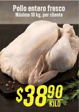 Mega Soriana Pollo entero fresco oferta