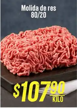 Mega Soriana Molida de res 80/20 oferta