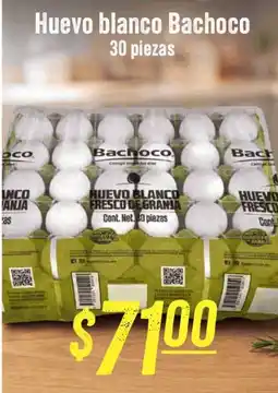 Mega Soriana Bachoco huevo blanco oferta