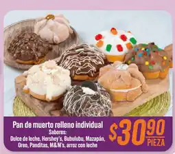Mega Soriana Pan de muerto relleno individual oferta
