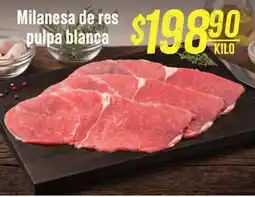 Mega Soriana Milanesa de res pulpa blanca oferta