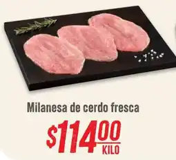 Mega Soriana Milanesa de cerdo fresca oferta