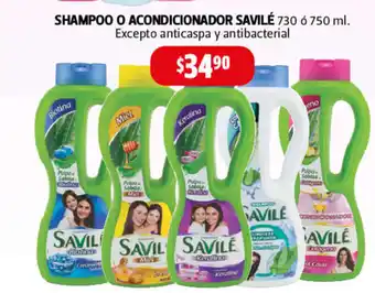 Farmacias Guadalajara Shampoo o Acondicionador Savile 730 o 750ml Excepto Anticaspa y Antibacterial oferta