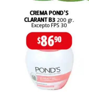 Farmacias Guadalajara Crema Pond's Clarant B3 200gr Excepto FPS 30 oferta