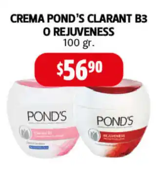 Farmacias Guadalajara Crema Pond's Clarant B3 O Rejuveness 100gr oferta