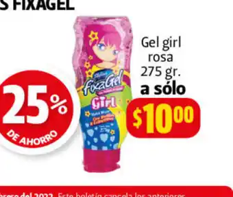 Farmacias Guadalajara Fijadores Fixagel Gel Girl rosa 275gr a solo oferta