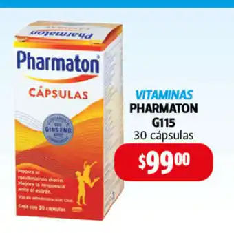 Farmacias Guadalajara Vitaminas Pharmaton G115 30 Capsulas oferta