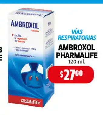 Farmacias Guadalajara Vias Respiratorias Ambroxol Pharmalife 120 ml oferta