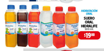 Farmacias Guadalajara Hidratacion Oral Suero Oral Hidralife 500 ml oferta