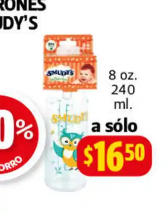 Farmacias Guadalajara Biberones Smudy's 8 oz 240 ml oferta