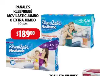 Farmacias Guadalajara Pañales Kleenbebe Movalastic Jumbo O Extra Jumbo 40 pzs oferta