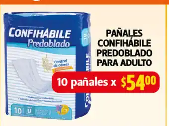 Pañales Confihabile Predoblado Para Adulto 10 Pañales