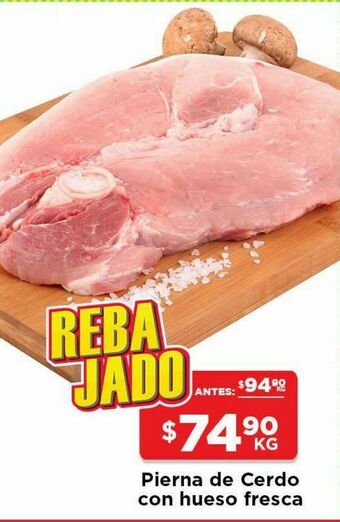 HEB Pierna de cerdo con hueso 1 kg oferta