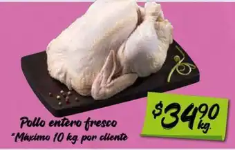 Pollo entero fresco
