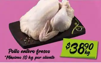 Pollo entero fresco
