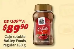 Soriana Mercado Valley Foods café soluble regular oferta