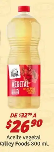 Soriana Mercado Valley Foods Aceite vegetal oferta