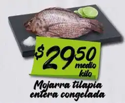Soriana Express Mojarra tilapia entera congelada oferta